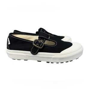 NWOB Vans Style 93 Mary Jane Black Canvas Buckle Slip-On Sneakers Size 6.5